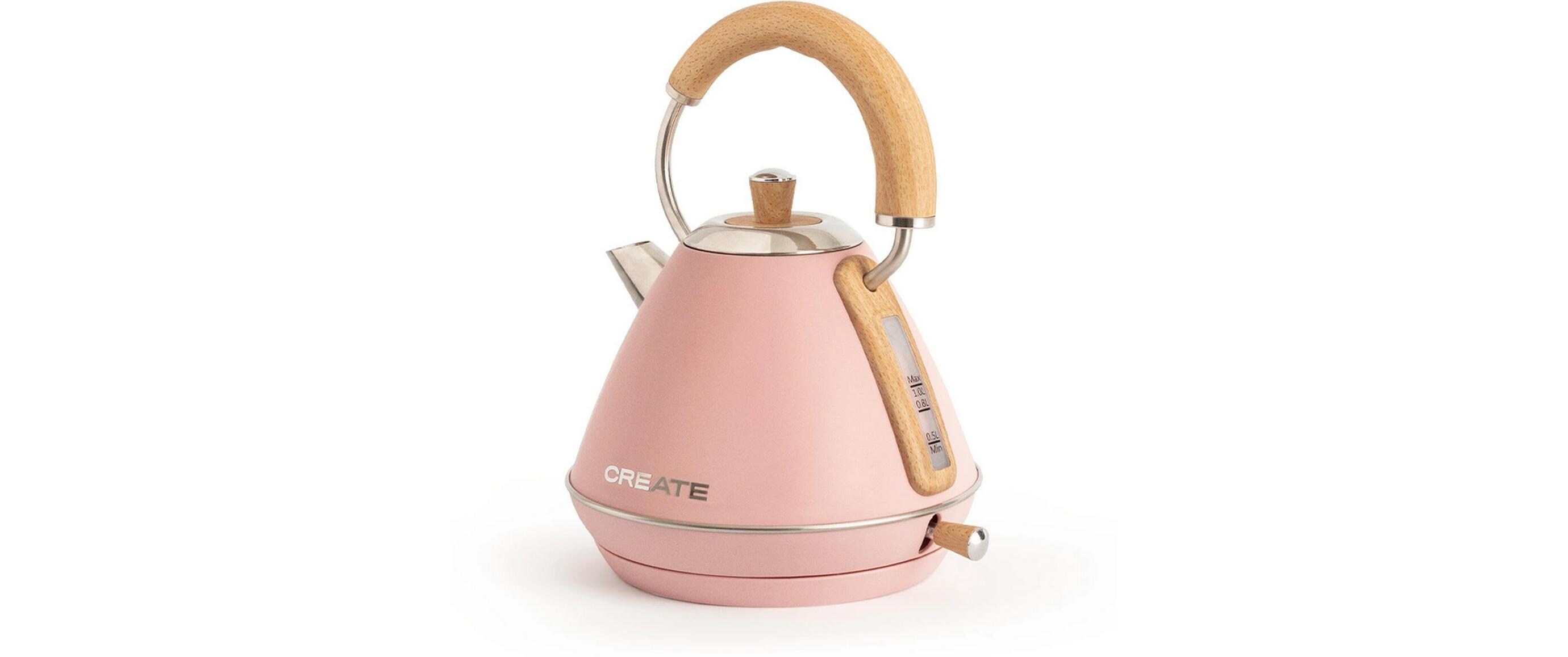 Create Wasserkocher Retro M 1 l, Pastelrosa