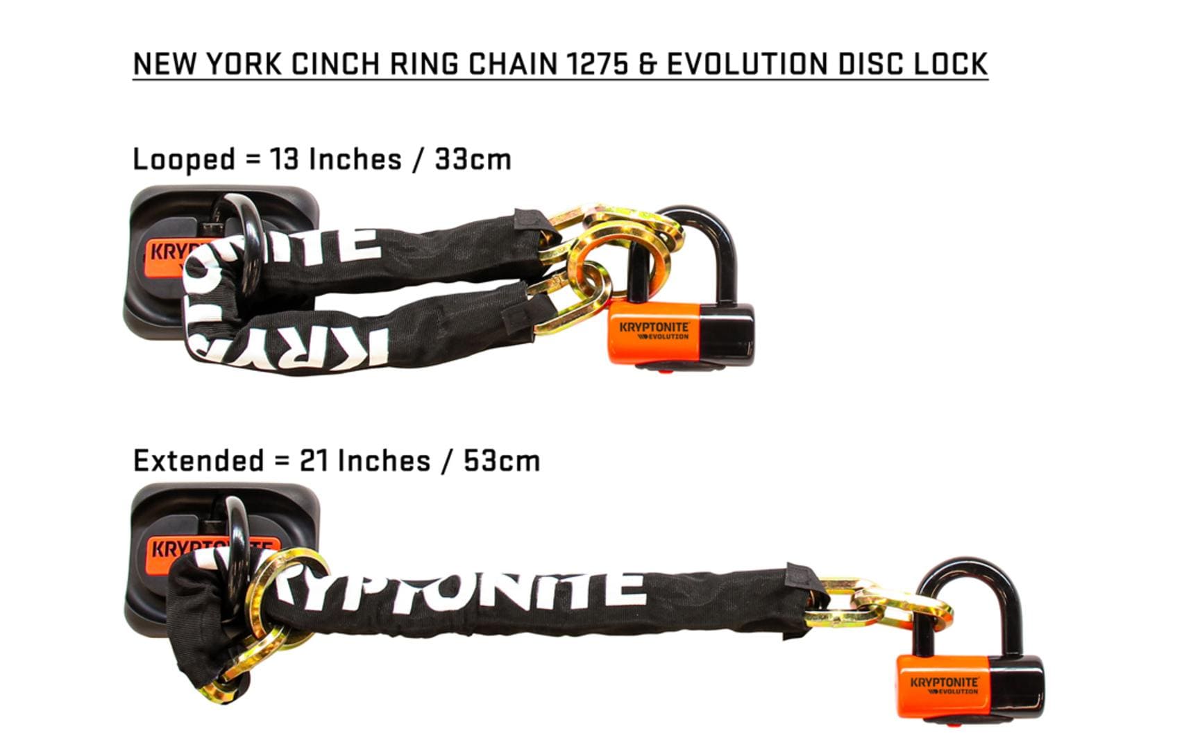 Kryptonite Veloschloss NY Noose 1275 Evolution Kettenschloss