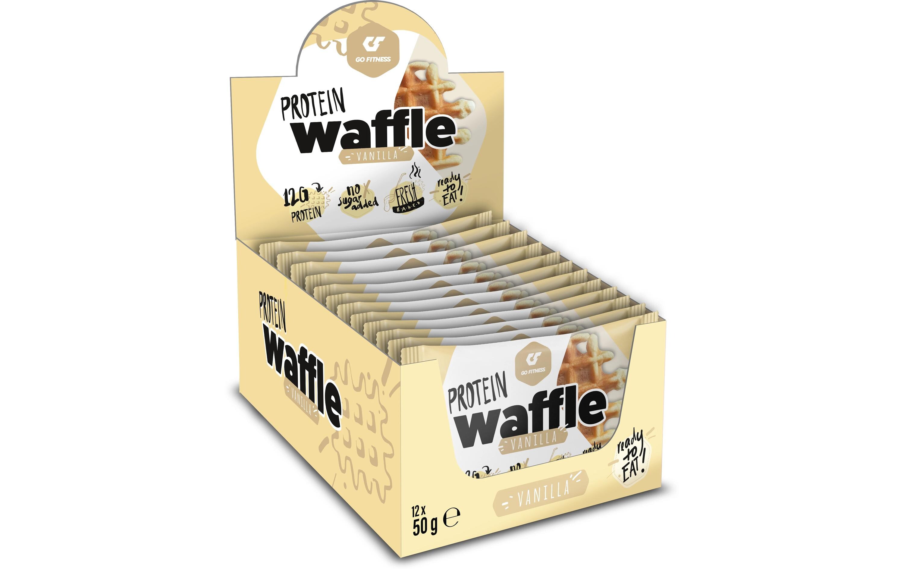 Go Fitness Nutrition Protein Waffle Box 12 x 50 g, Vanille