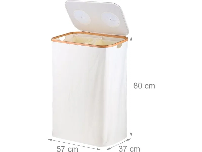relaxdays Recyclingbehälter 170 L Weiss relaxdays Recyclingbehälter 170 L Weiss