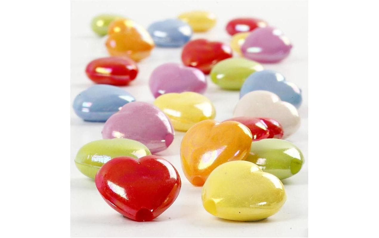 Creativ Company Kunststoffperlen 25 mm x 15 mm Herzen