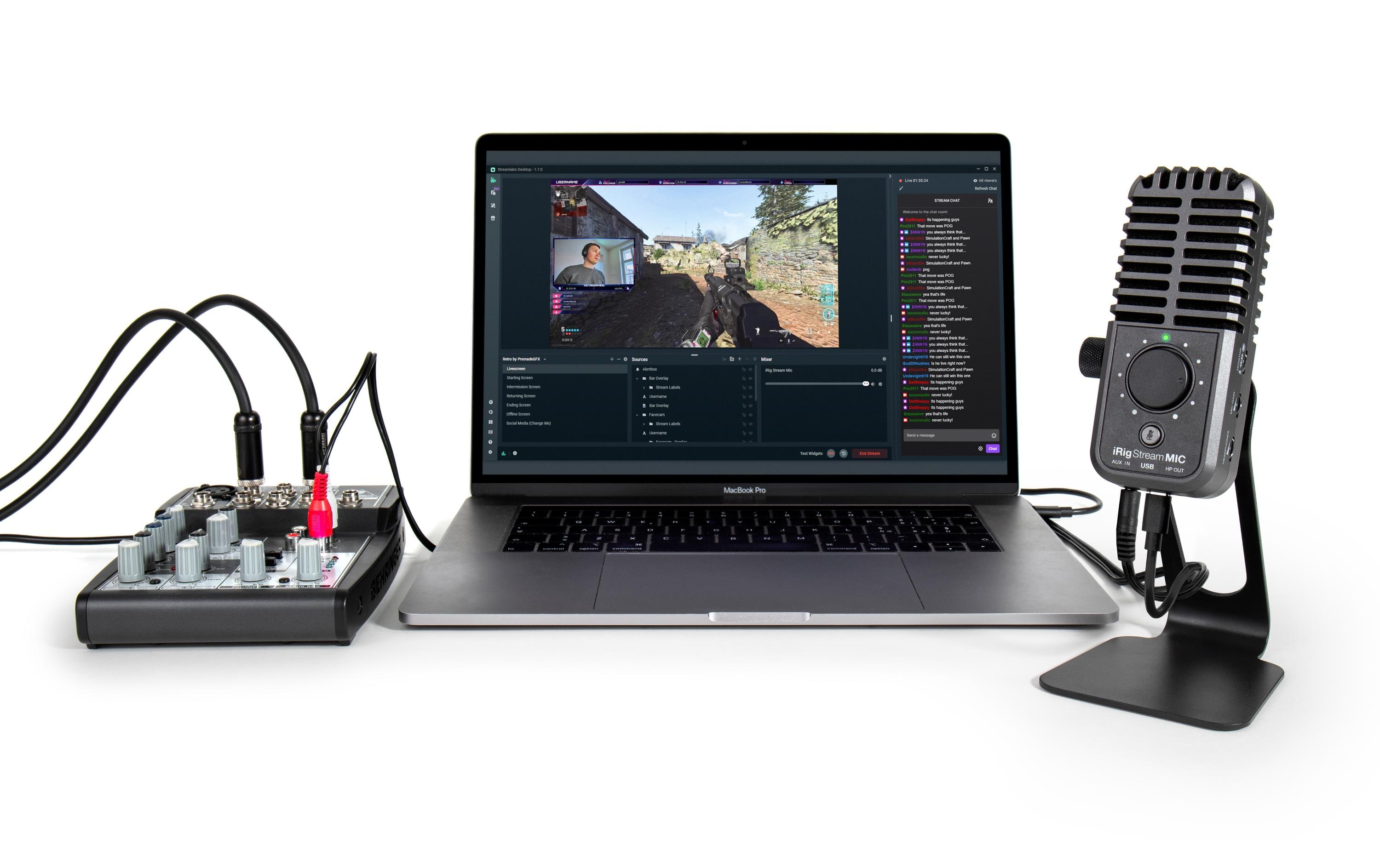 IK Multimedia Kondensatormikrofon iRig Stream Mic USB