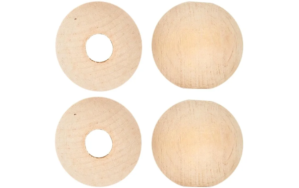 lalana Holzperlen Hölzerne Perlen 30 mm, 4 Stück lalana Holzperlen Hölzerne Perlen 30 mm, 4 Stück