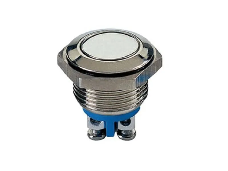 Velleman Drucktaster Edelstahl 19 mm, flach 48 V DC / 2 A