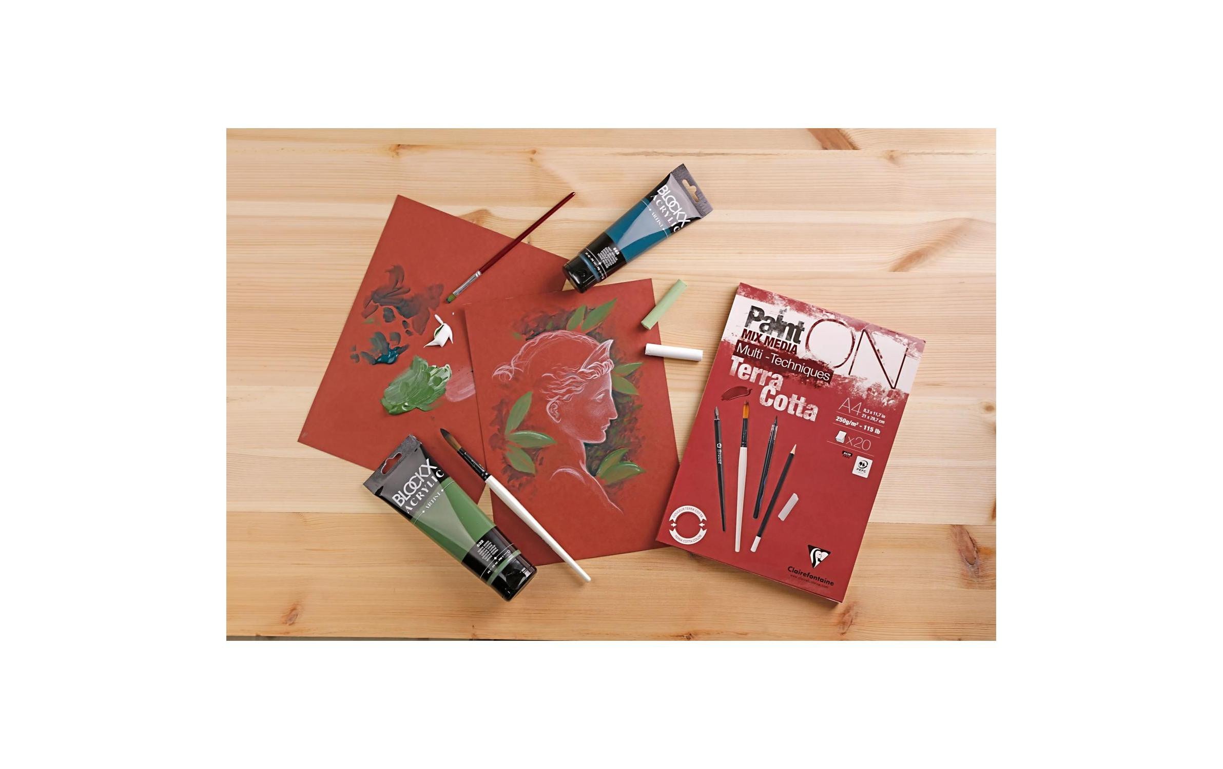 Clairefontaine PaintON Block Terracotta 21 x 29.7 cm