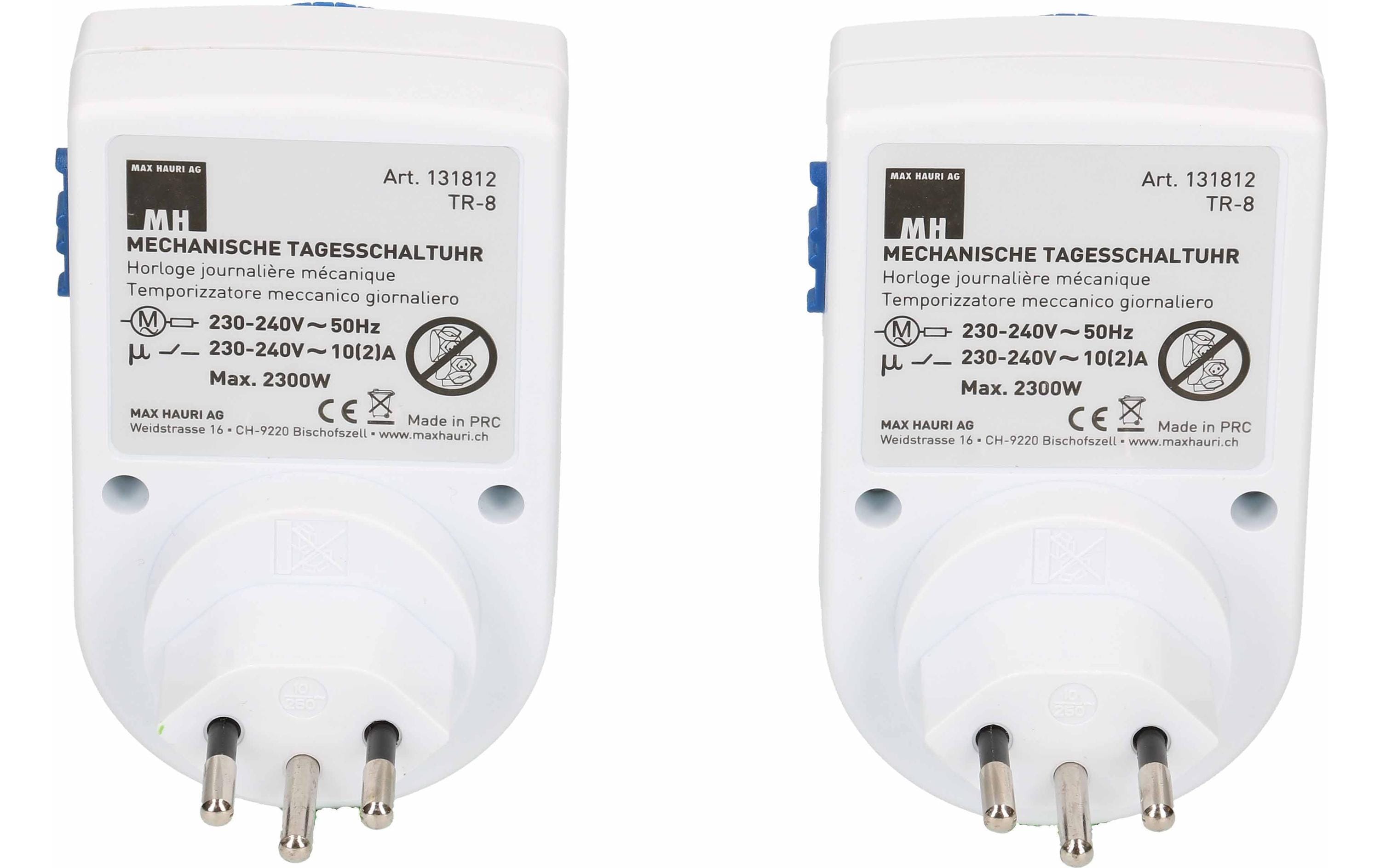 Max Hauri Zeitschaltuhr Typ 12/13, 24 h Analog 2 Stück