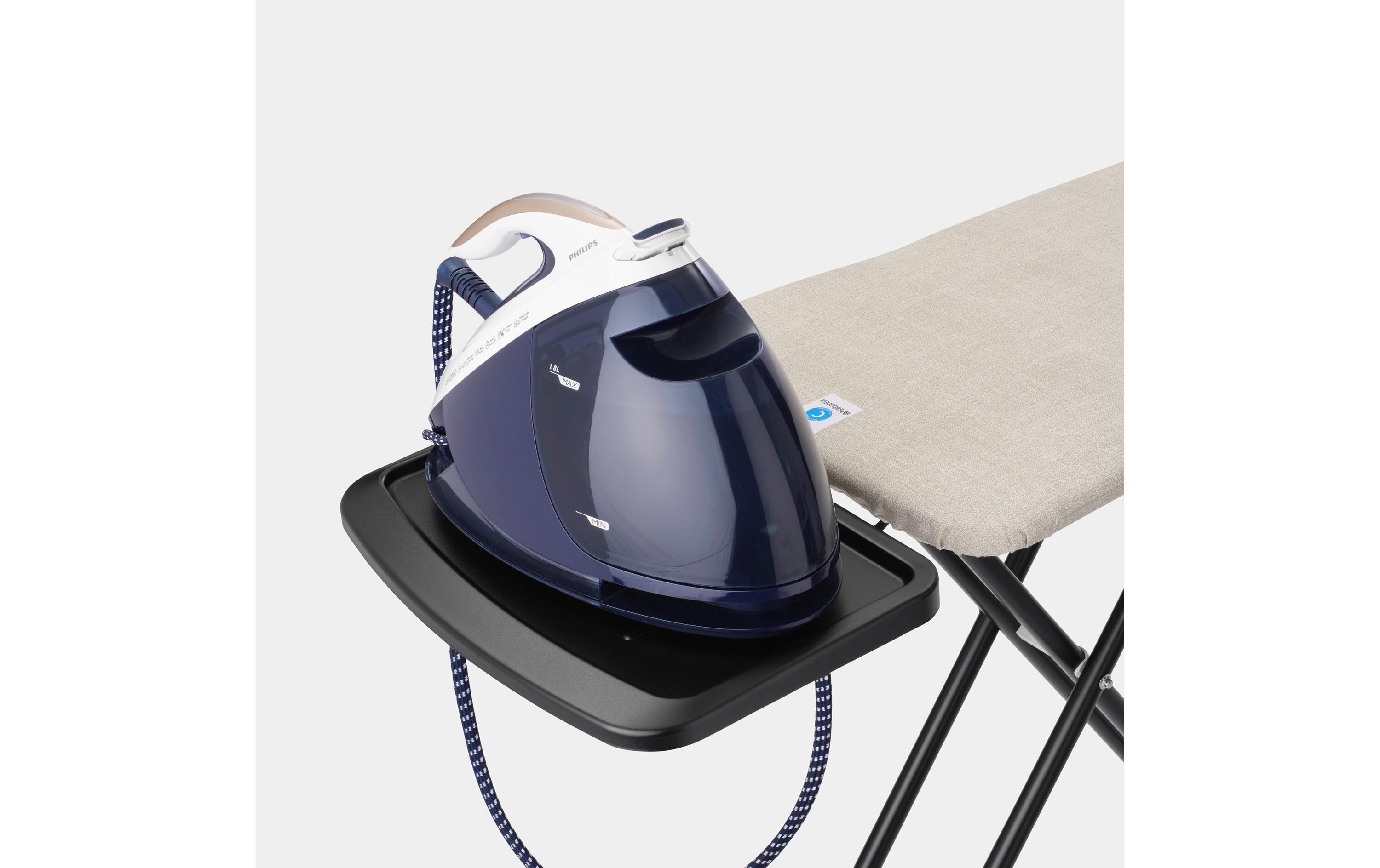 Brabantia Bügeltisch mit Dampfbügeleisenablage Denim Grey 124 x 45 cm