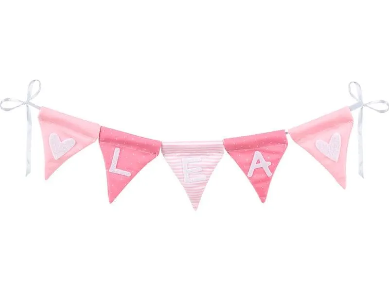 Goki Buchstabe Wimpelkette Rosa Goki Buchstabe Wimpelkette Rosa