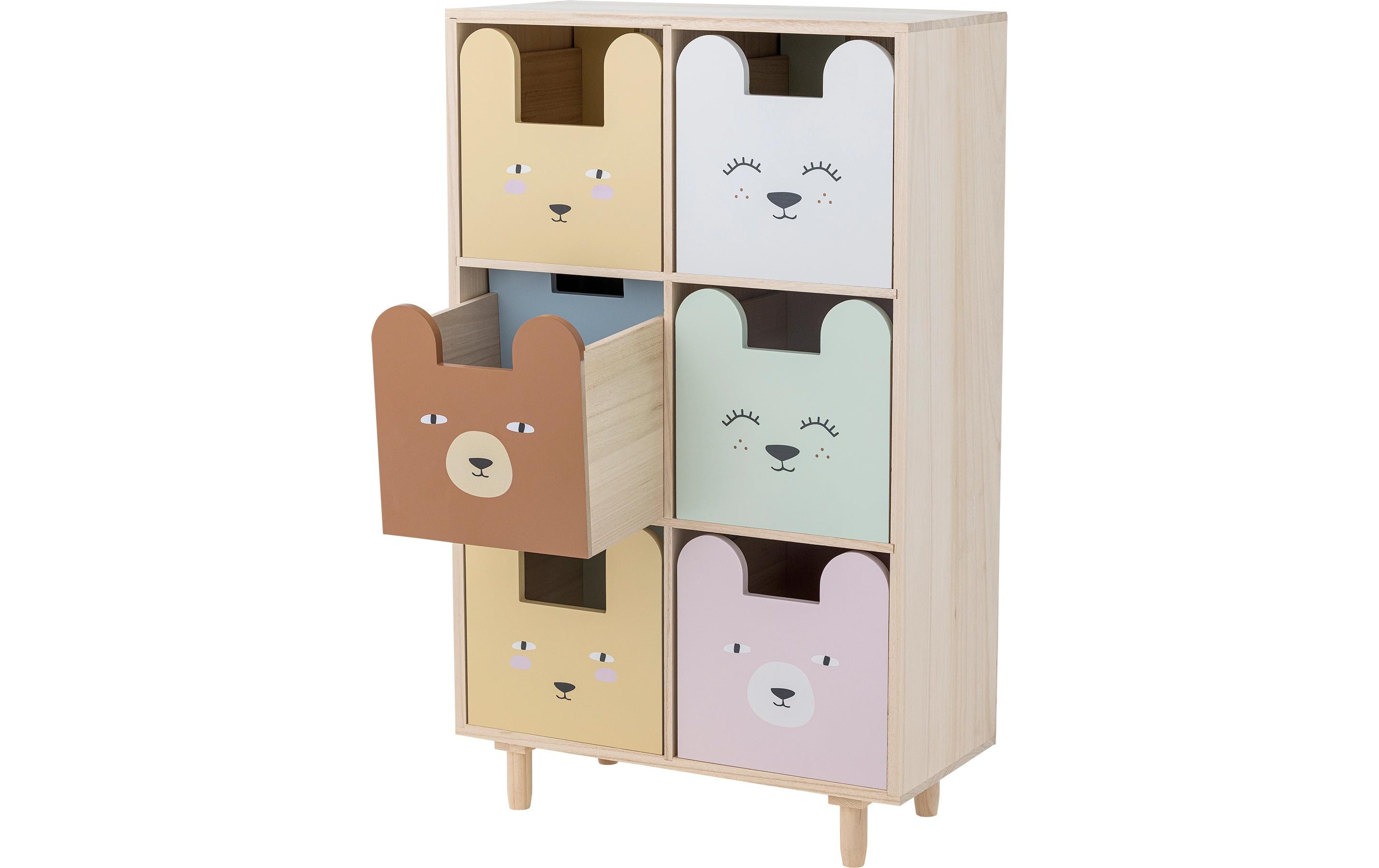 Bloomingville Bücherregal Call mit Schubladen Natur, Paulownia