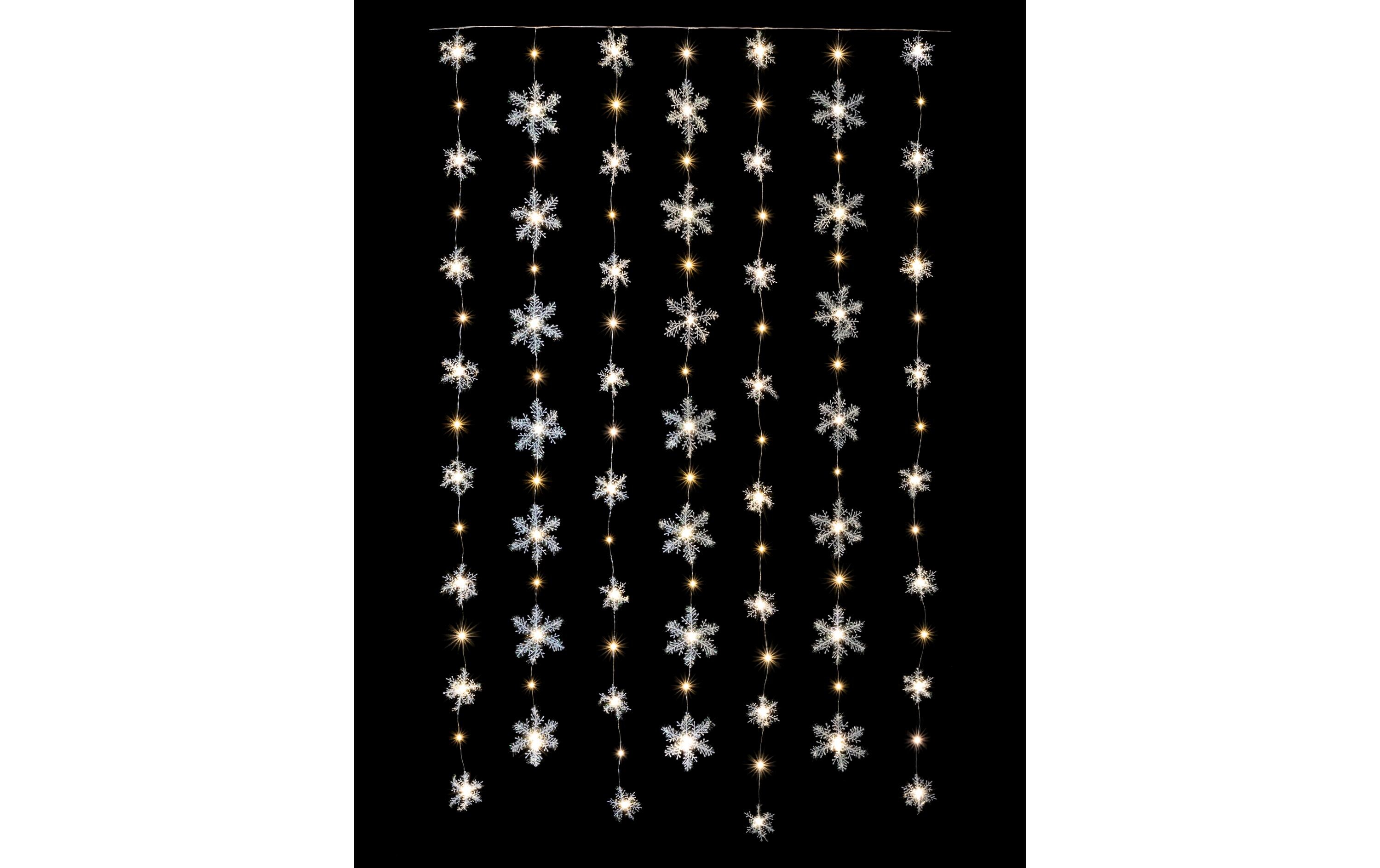 STT LED-Lichtervorhang Snowflake 1.2 m, 105 LEDs, Indoor