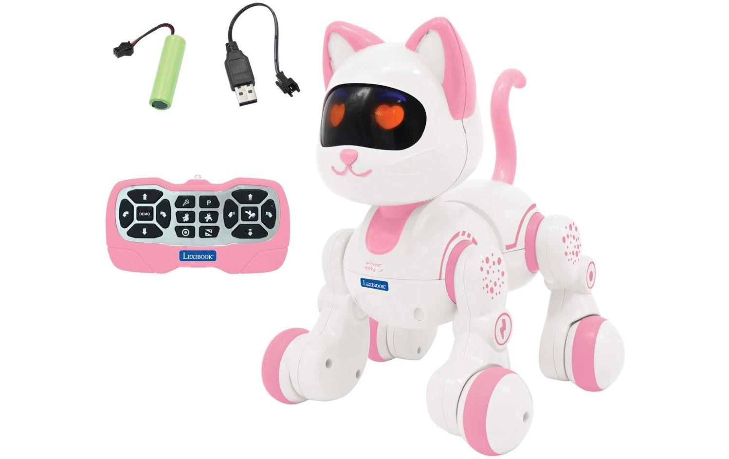 Lexibook Lernroboter Power Kitty Junior Weiss, Rosa