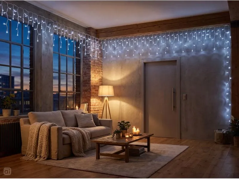 COCON Eiszapfen-Lichterkette LED Neutralweiss, 23.8 m