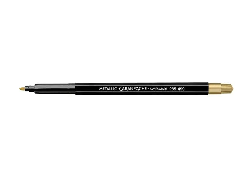Caran d'Ache Filzstift Fibralo Metallic 1 Stück, Gold Caran d'Ache Filzstift Fibralo Metallic 1 Stück, Gold