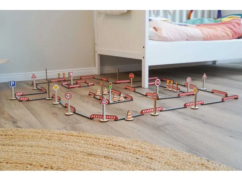 Goki Spielset Strassenbau FlexiRoads 80-teilig Goki Spielset Strassenbau FlexiRoads 80-teilig