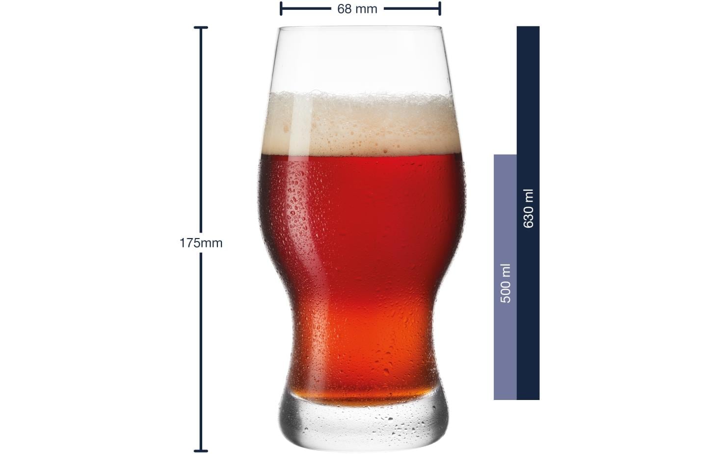 Leonardo Bierglas Taverna 500 ml, 2 Stück, Transparent