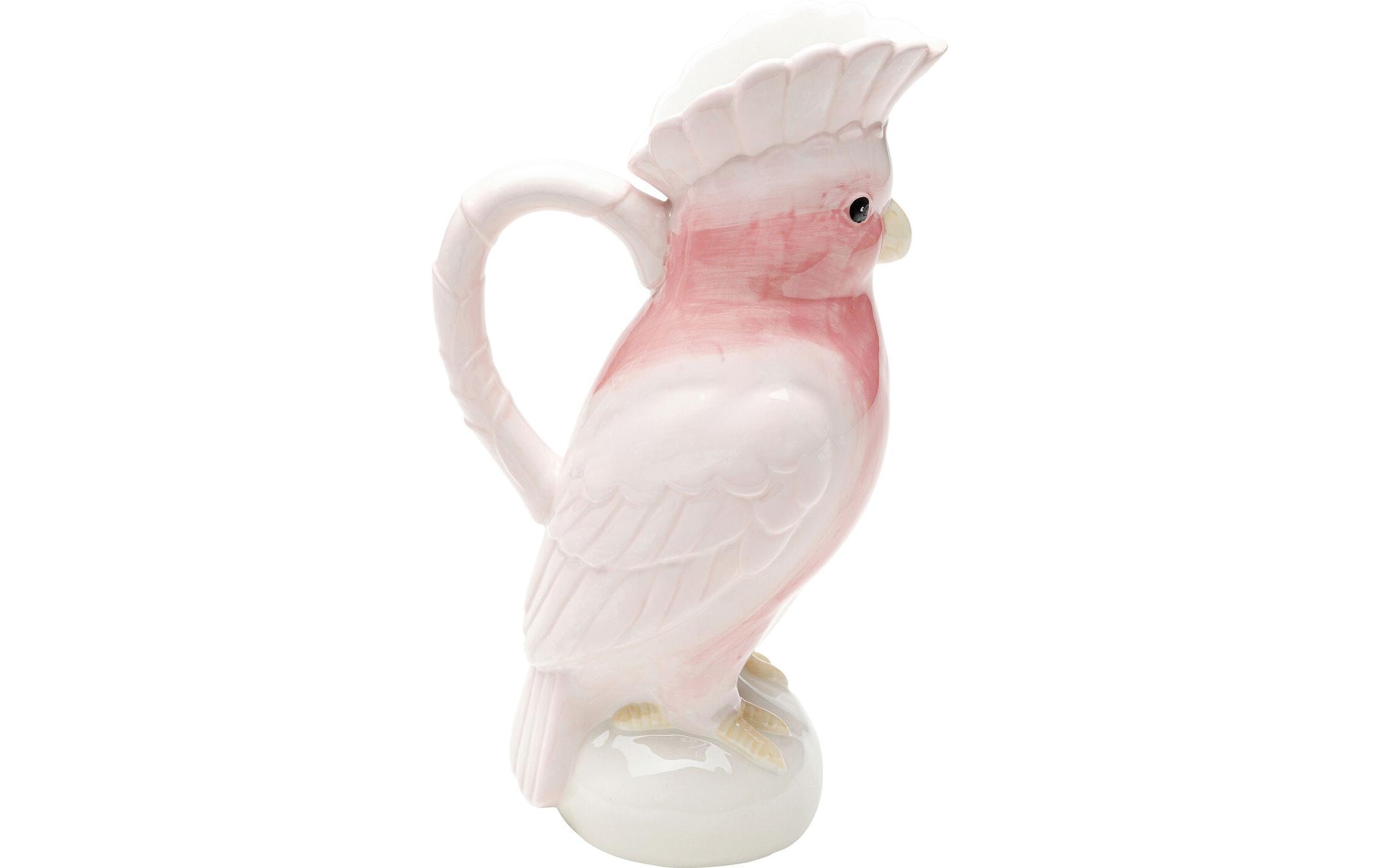 Kare Karaffe Exotic Bird 30 cm, 1 l, Rosa/Weiss