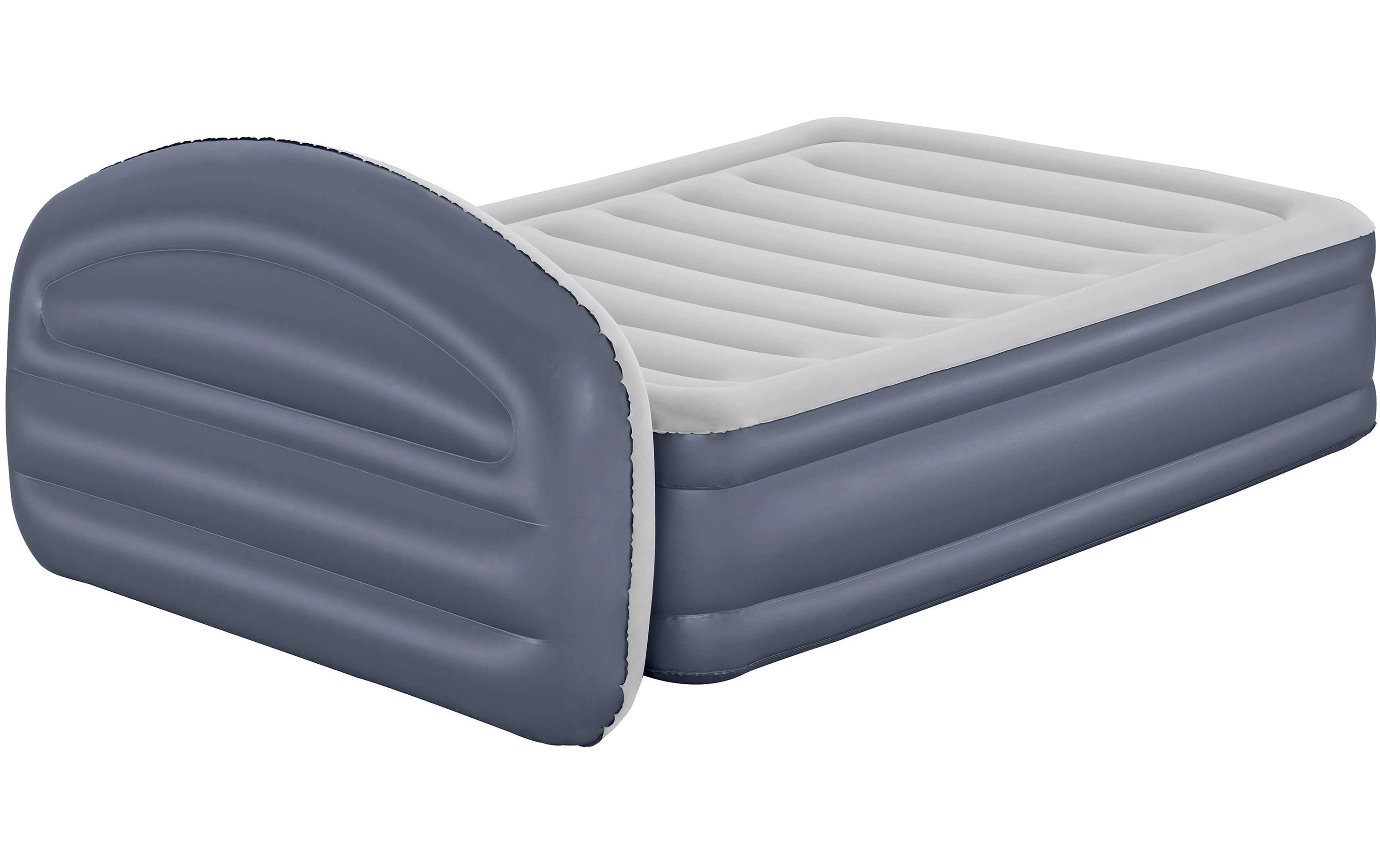 Bestway Luftbett Tritech Loungelux Headboard Blau/Grau, 229 x 152 cm