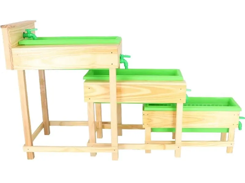 Esschert Design Wassertisch-Set Holz, 3-teilig Esschert Design Wassertisch-Set Holz, 3-teilig