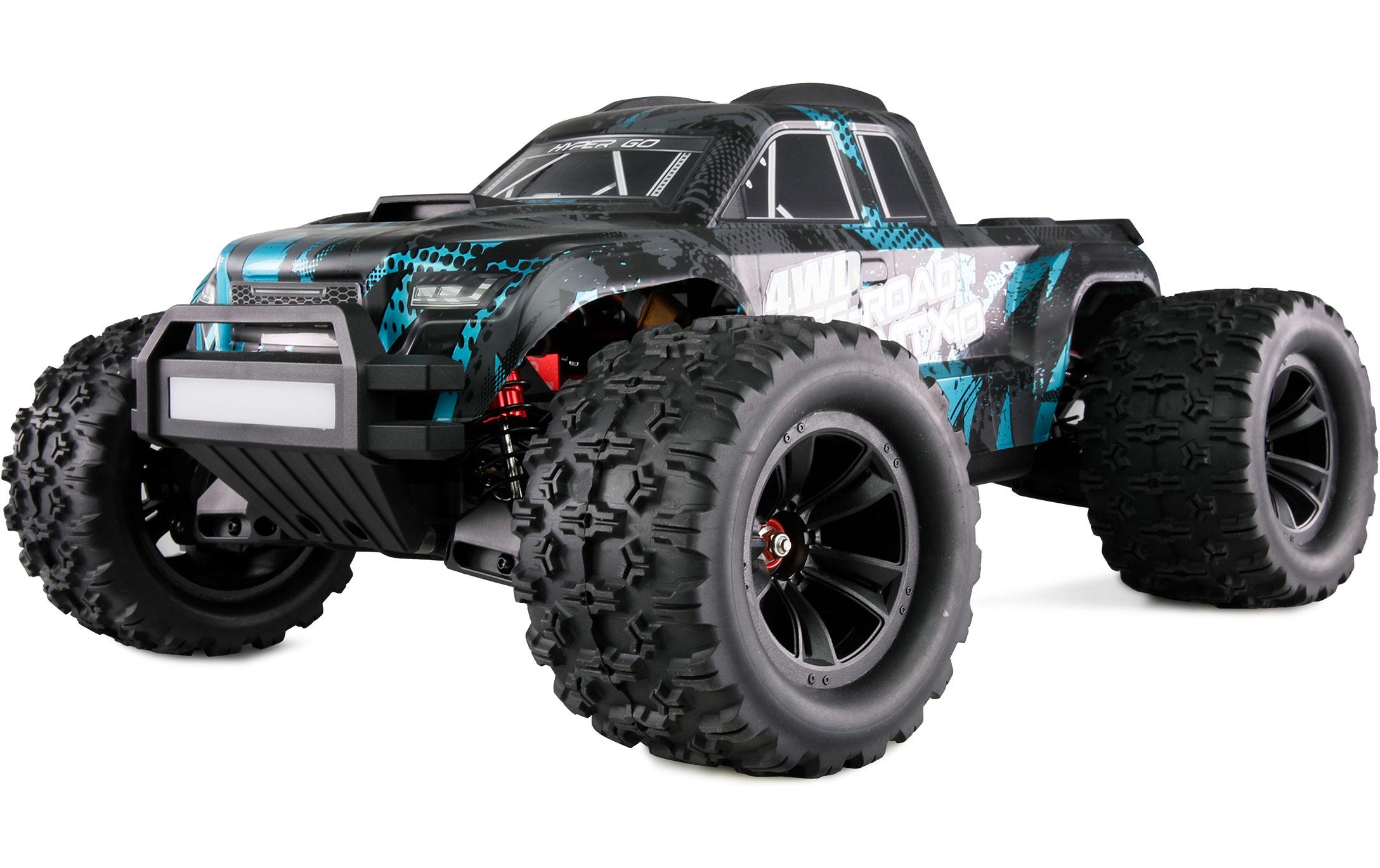 Amewi Monster Truck Hyper Go MTX10 1:10, ARTR, Schwarz/Blau
