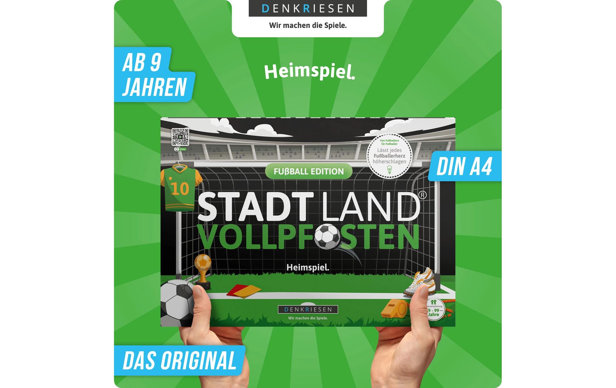 Denkriesen Stadt Land Vollpfosten A4 Block Fussball Edition -DE-