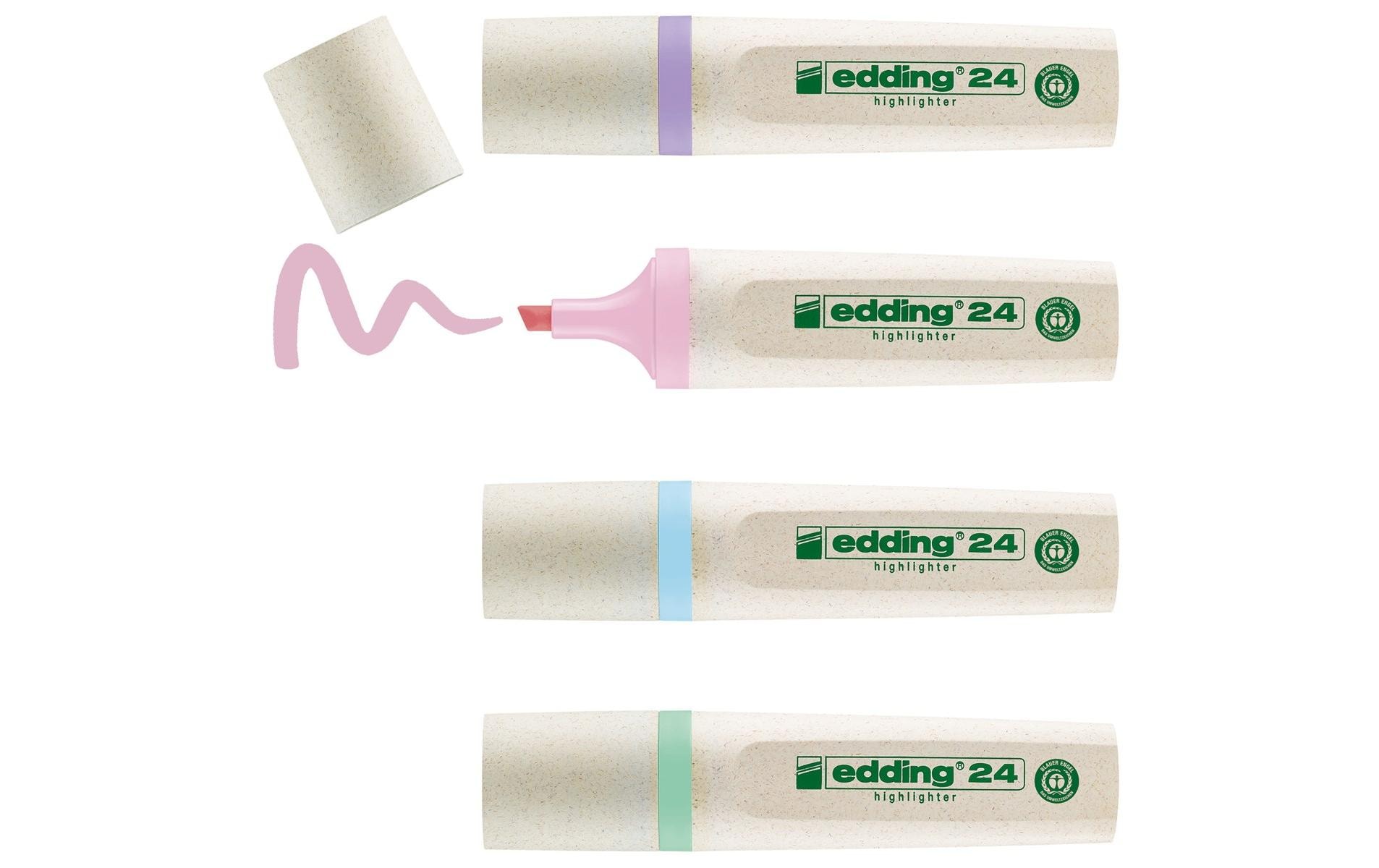 edding Textmarker 24 EcoLine Pastell 4 Stück assortiert edding Textmarker 24 EcoLine Pastell 4 Stück assortiert