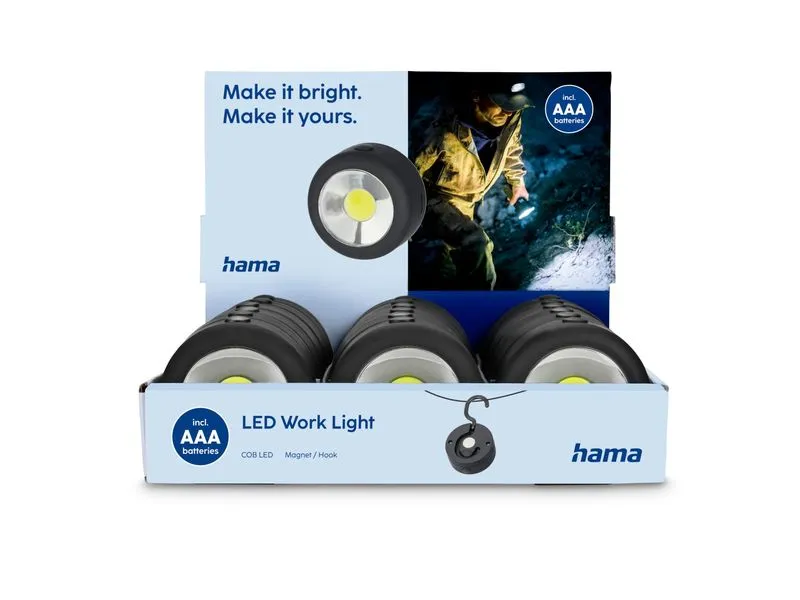 Hama W140 LED Kunststoff Schwarz 1.8 W 140 lm Hama W140 LED Kunststoff Schwarz 1.8 W 140 lm