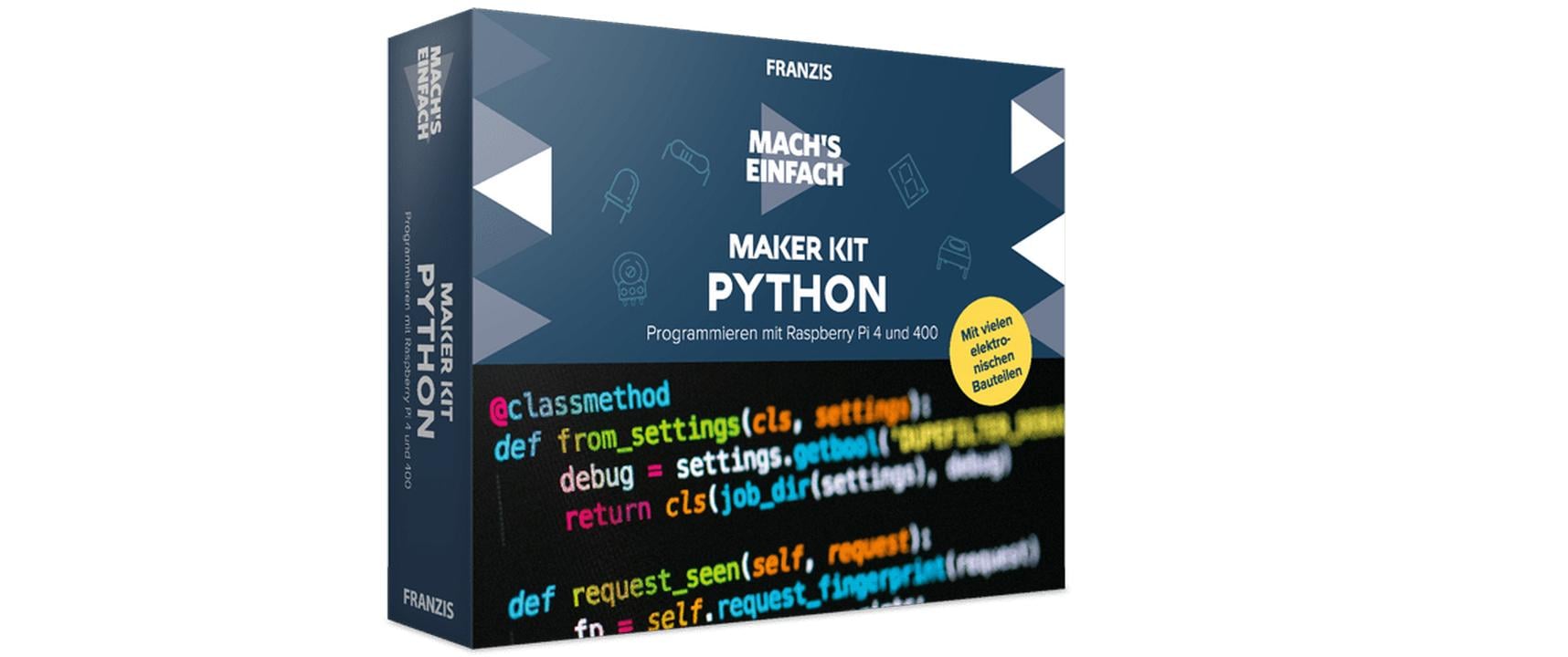 Franzis Erweiterungsset Mach's einfach – Maker Kit Python Deutsch