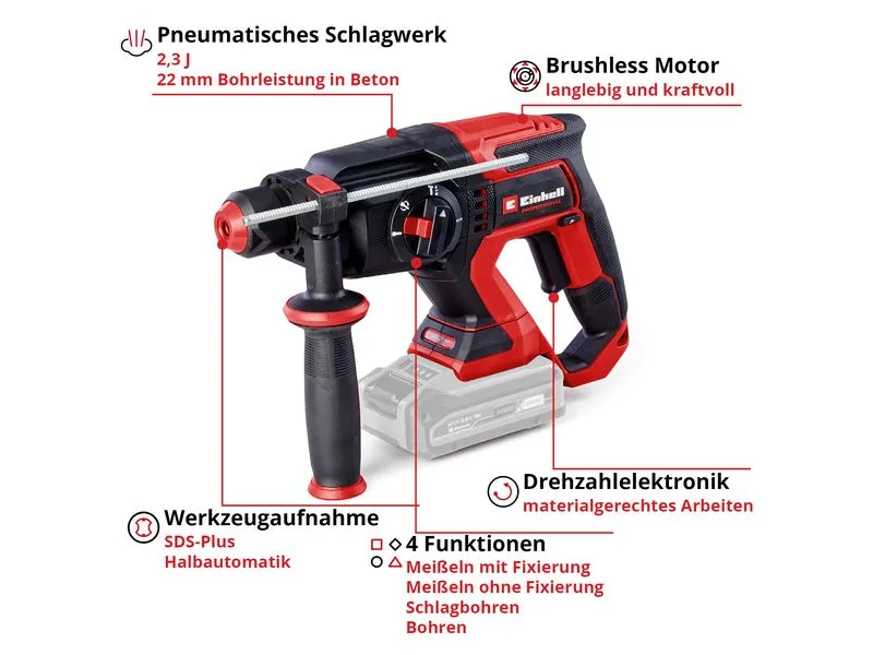 Einhell Akku-Bohrhammer TP-HD 18/22 Li Solo Einhell Akku-Bohrhammer TP-HD 18/22 Li Solo