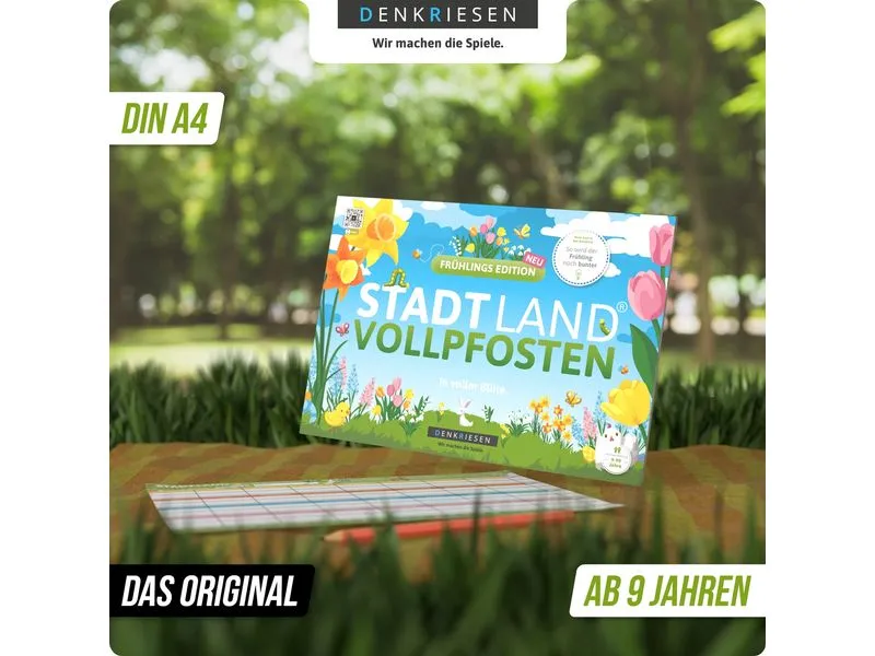 Denkriesen Partyspiel Stadt Land Vollpfosten Frühlings Edition Denkriesen Partyspiel Stadt Land Vollpfosten Frühlings Edition