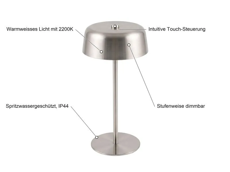 COCON Tischleuchte Prima, Silber COCON Tischleuchte Prima, Silber