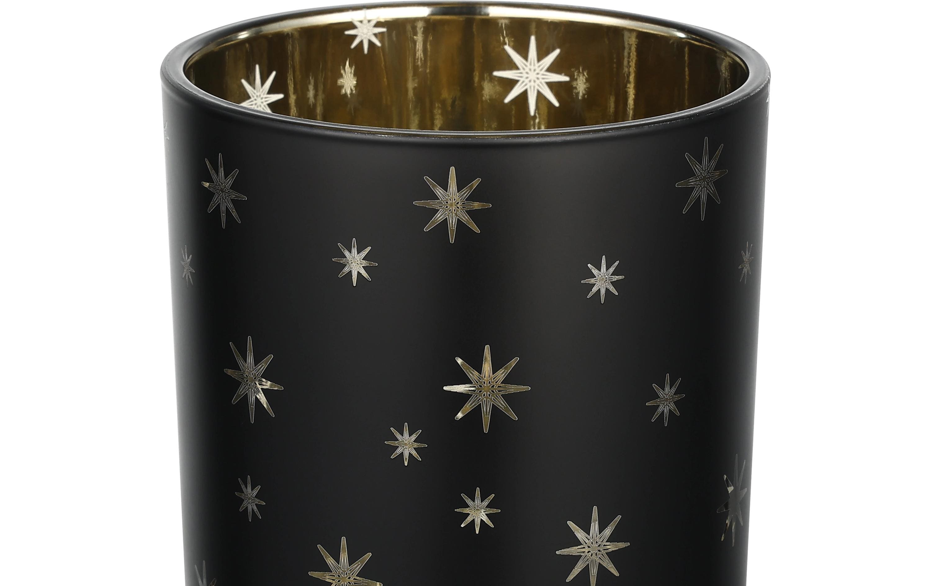 EGLO Teelichthalter Lukut 12.5 cm Gold/Schwarz, Glas