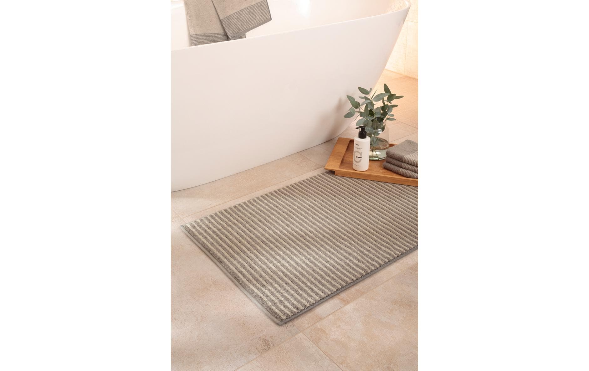 Cawö Badteppich Two Tone 50 x 80 cm, Graphit