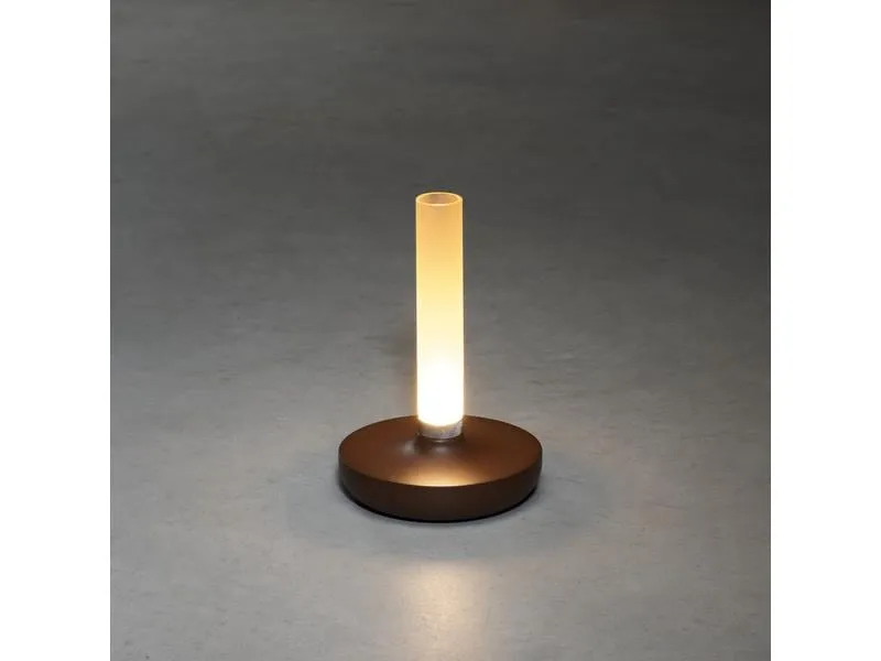 Konstsmide Akku-Tischleuchte USB Biarritz, 1800/ 3000/ 4000 K, Rost Konstsmide Akku-Tischleuchte USB Biarritz, 1800/ 3000/ 4000 K, Rost
