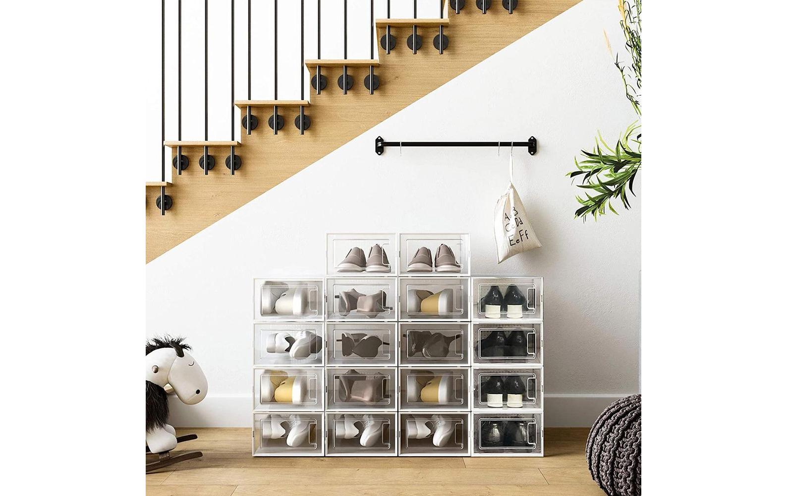 Songmics Schuhboxen 23 x 14 cm, Transparent