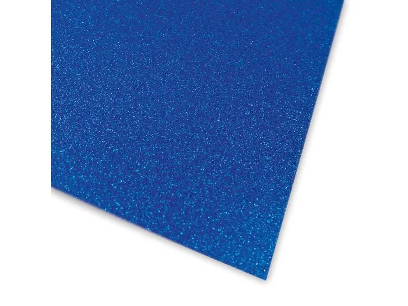 URSUS Glitzerkarton A4, 300 g/m², 10 Blatt, Blau