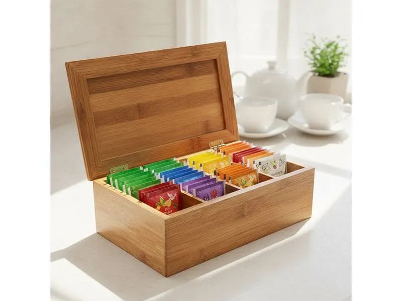 relaxdays Teebox Braun