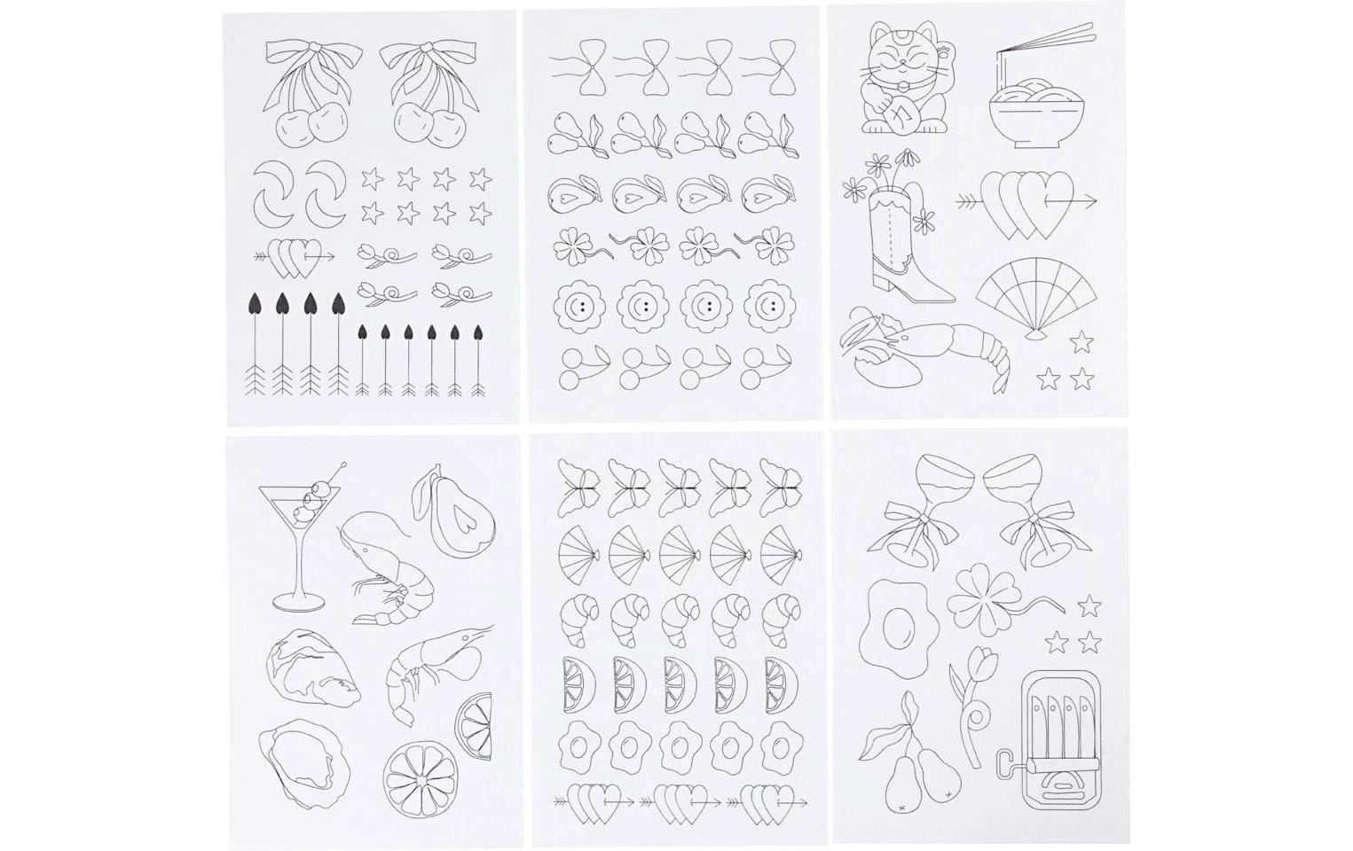 Creativ Company Wasserlösliche Stickvliese A5, 6 Blätter