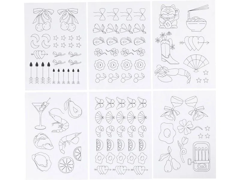 Creativ Company Wasserlösliche Stickvliese A5, 6 Blätter