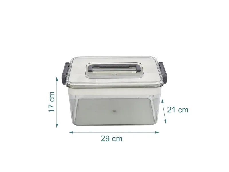 relaxdays Medizinbox aus Kunststoff Transparent relaxdays Medizinbox aus Kunststoff Transparent