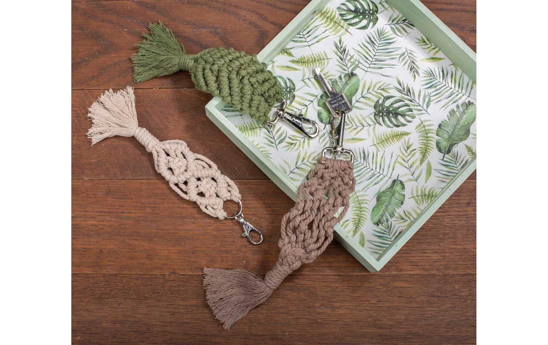 Glorex Wolle Makramee Rope gedreht 3 mm, 250 g, Olivgrün