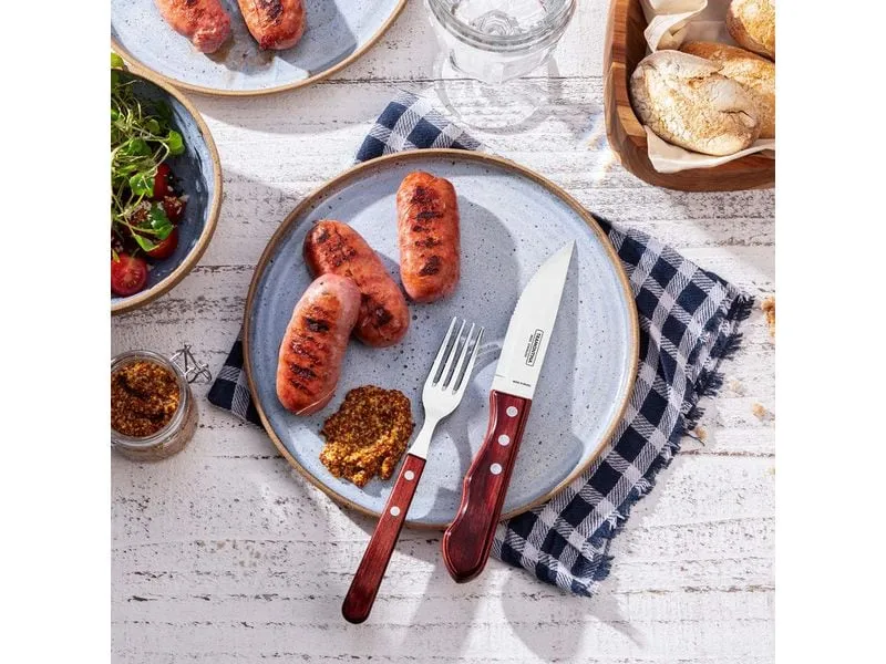 Tramontina Churrasco Jumbo Rot/Silber