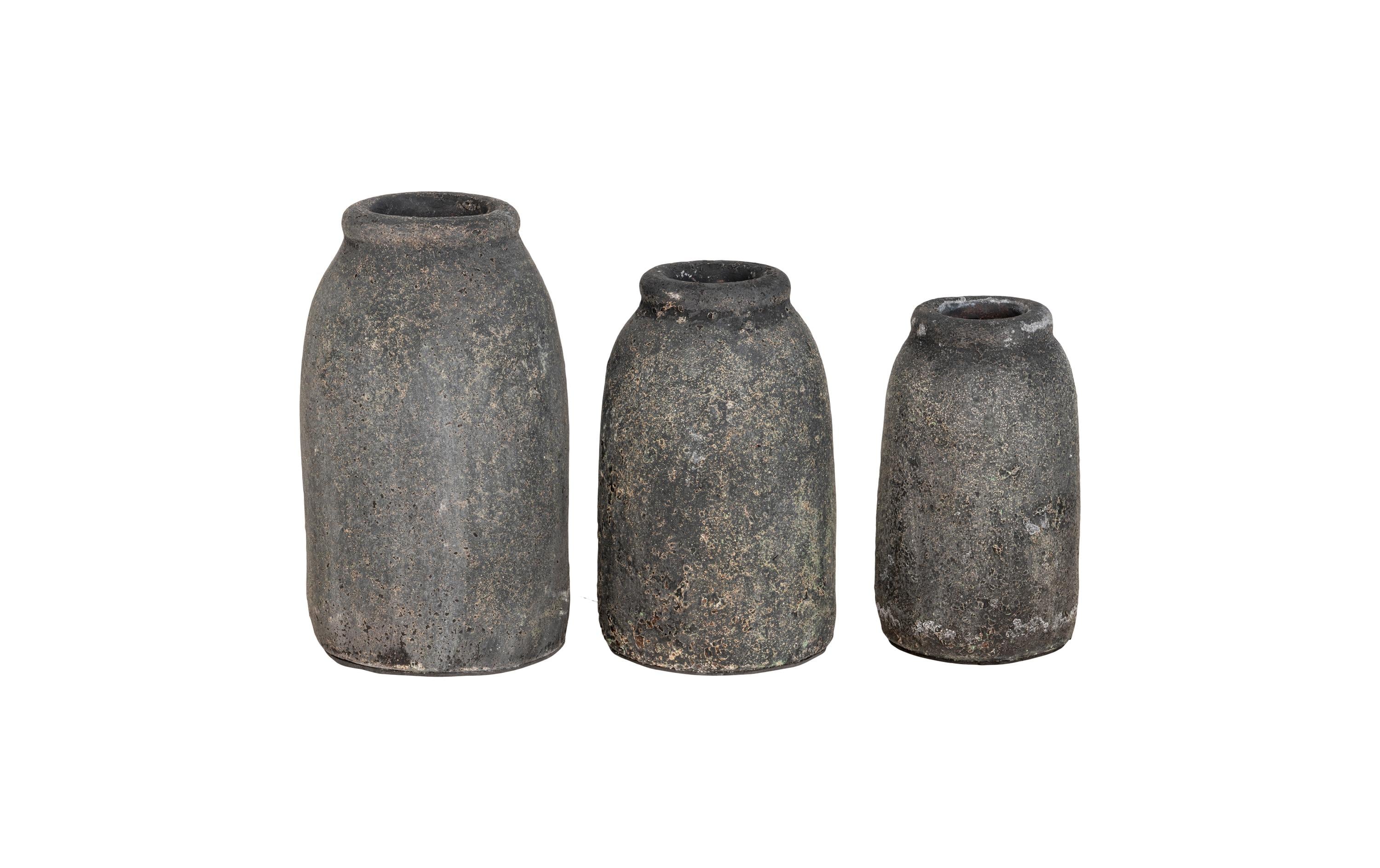 House Nordic Vase Velas 3 Stück, Dunkelgrau