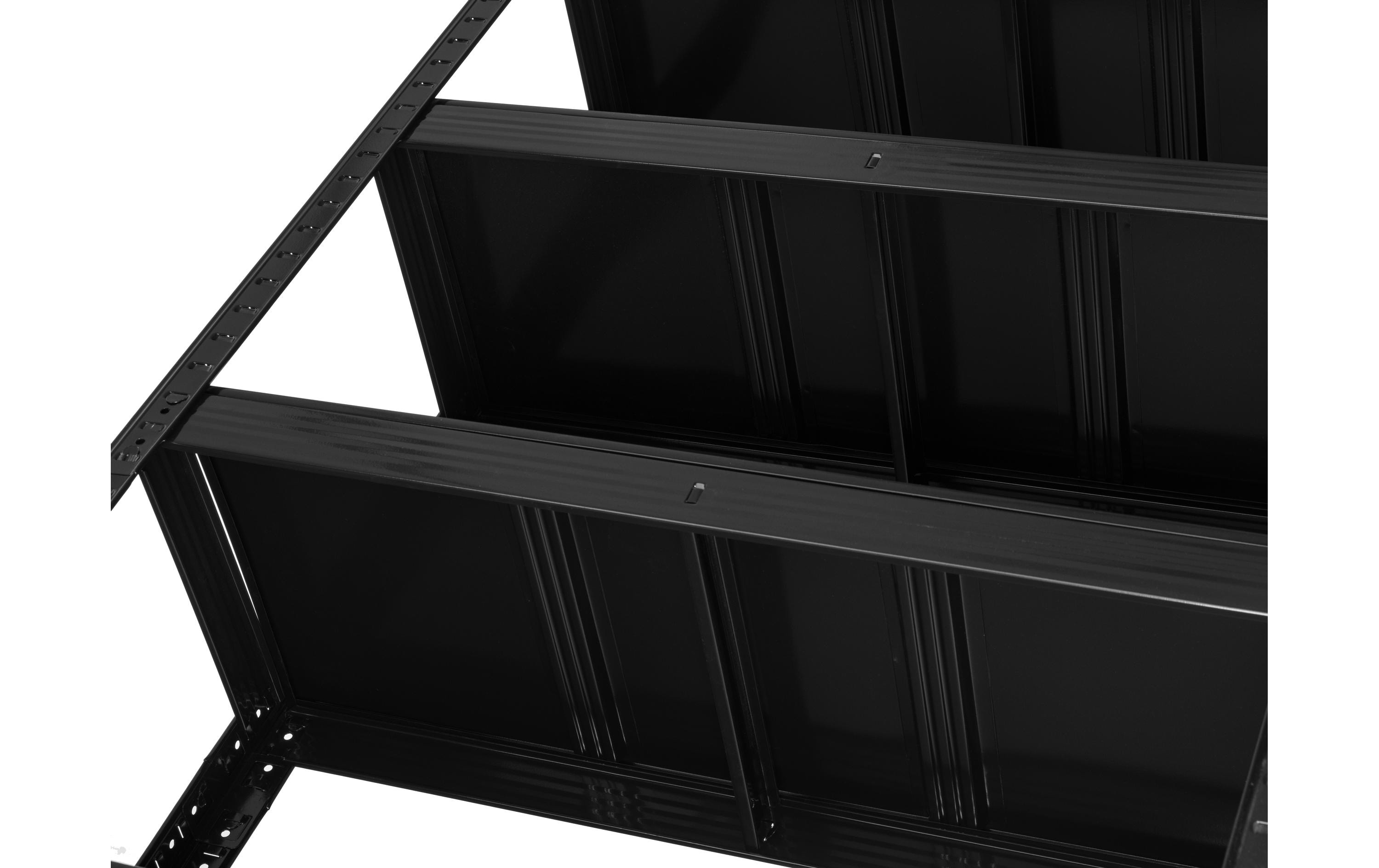 STRUCT Schwerlastregal Schwarz mit 5 Tablaren