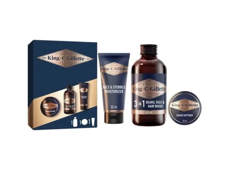 King C. Gillette Bartpflege Probierset Minis 3 Stück King C. Gillette Bartpflege Probierset Minis 3 Stück