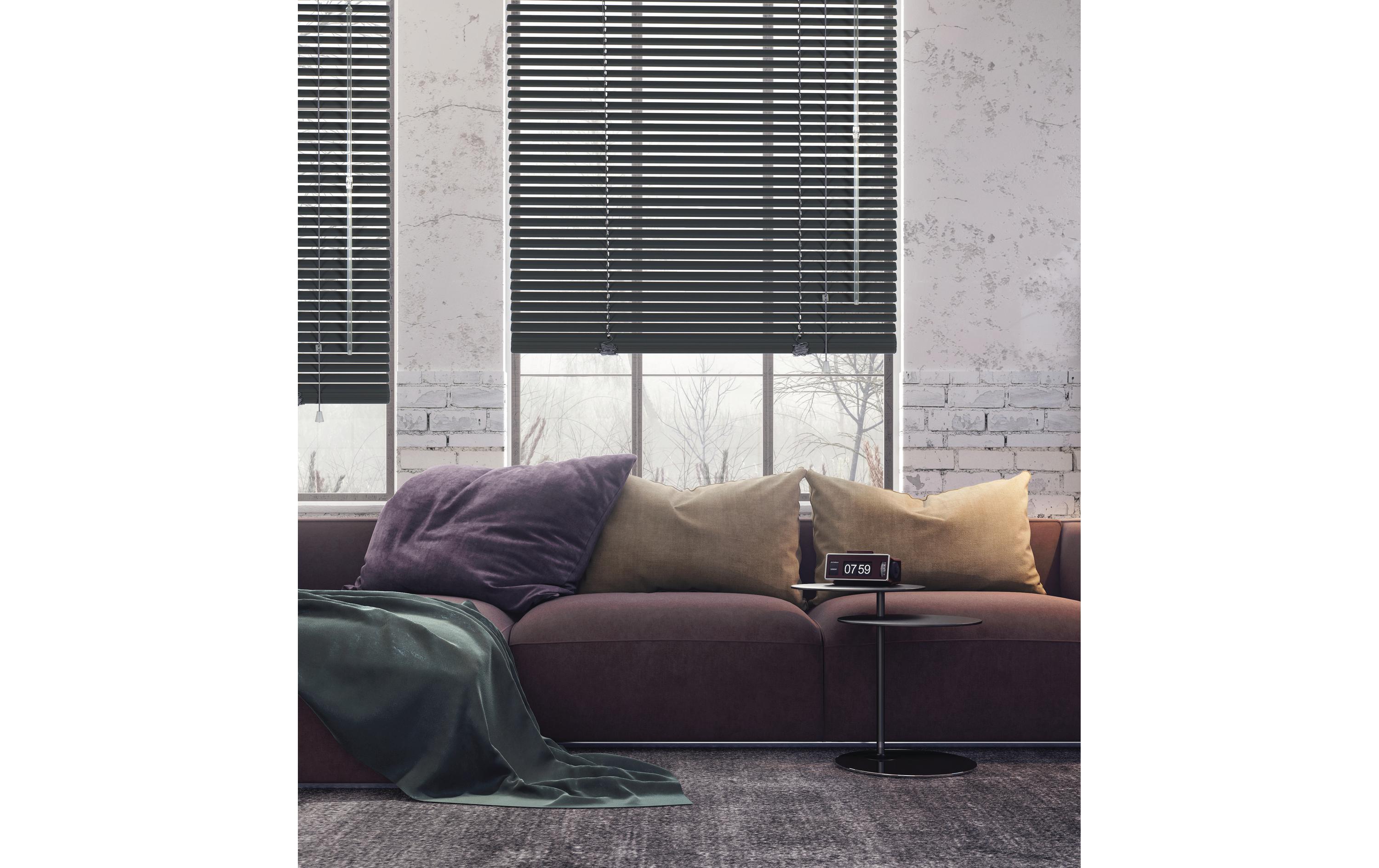 Gardinia Alu-Jal. 25 Klemm 80 x 175 cm, Dunkelgrau