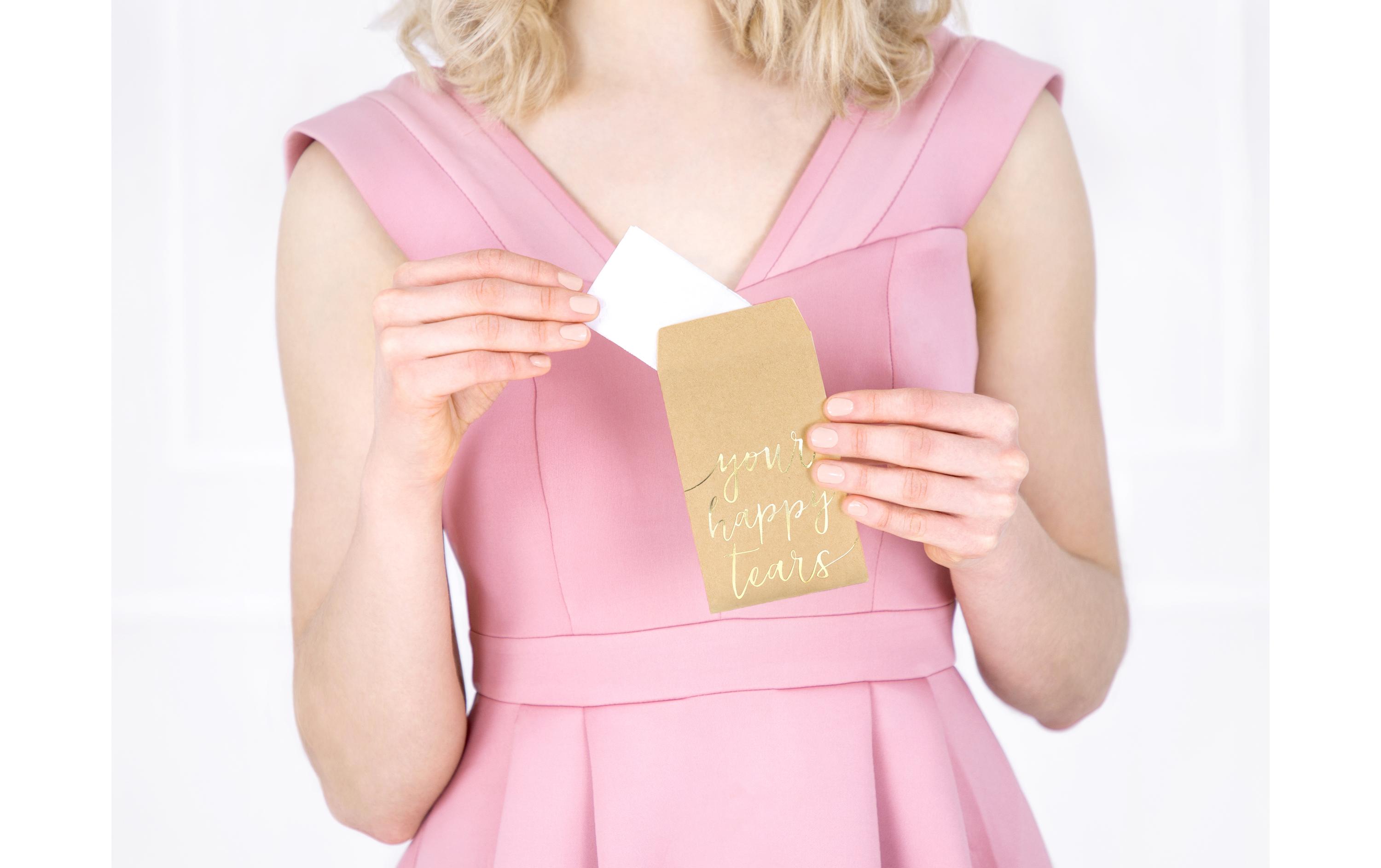 Partydeco Hochzeitsaccessoire Your happy tears 7.5 x 12 cm, Braun