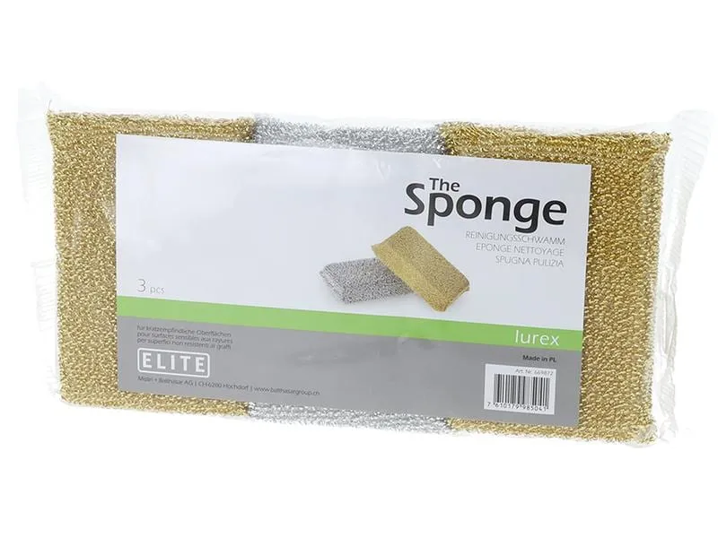 Elite Schwamm Lurex 3 Stück, Gold/Silber Elite Schwamm Lurex 3 Stück, Gold/Silber