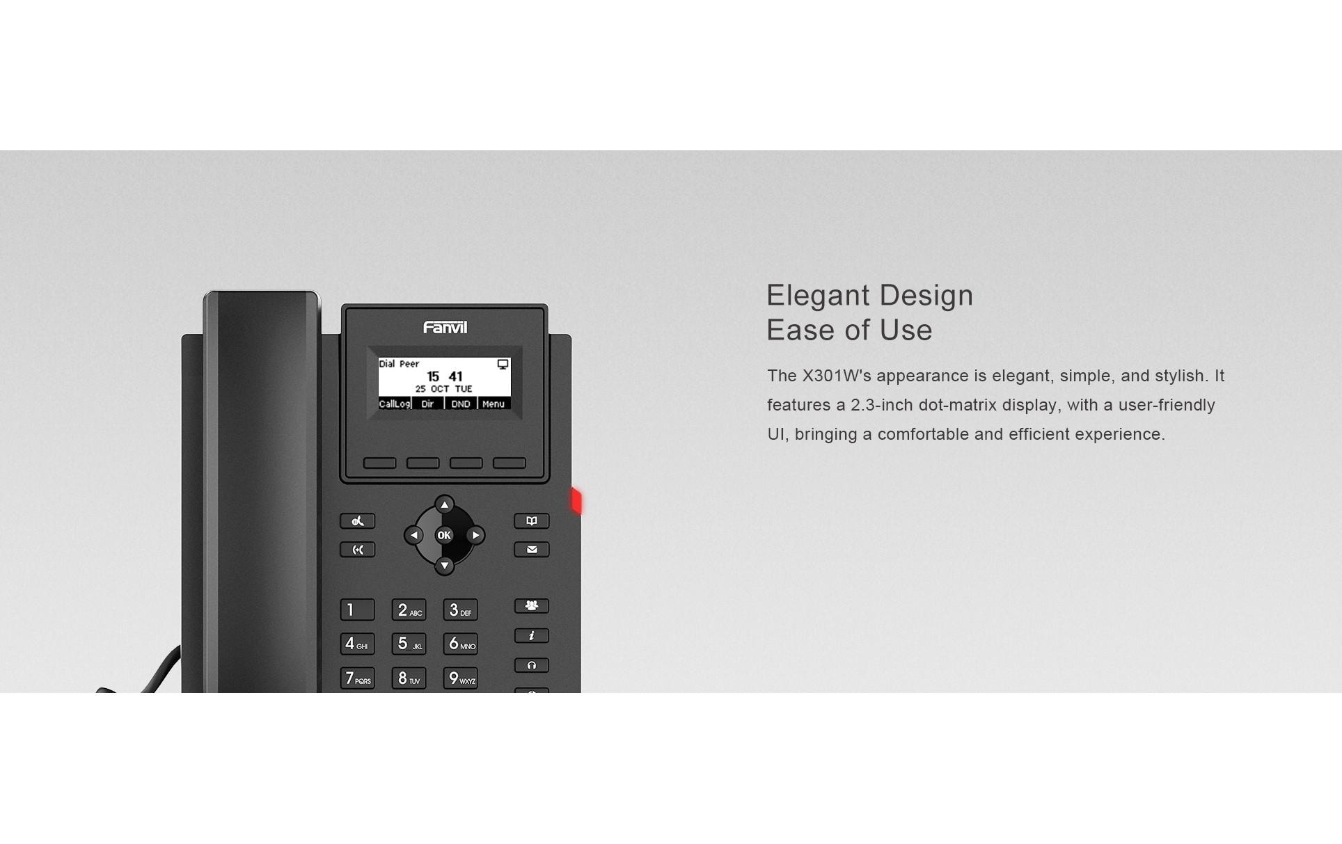 Fanvil Tischtelefon X301W Schwarz