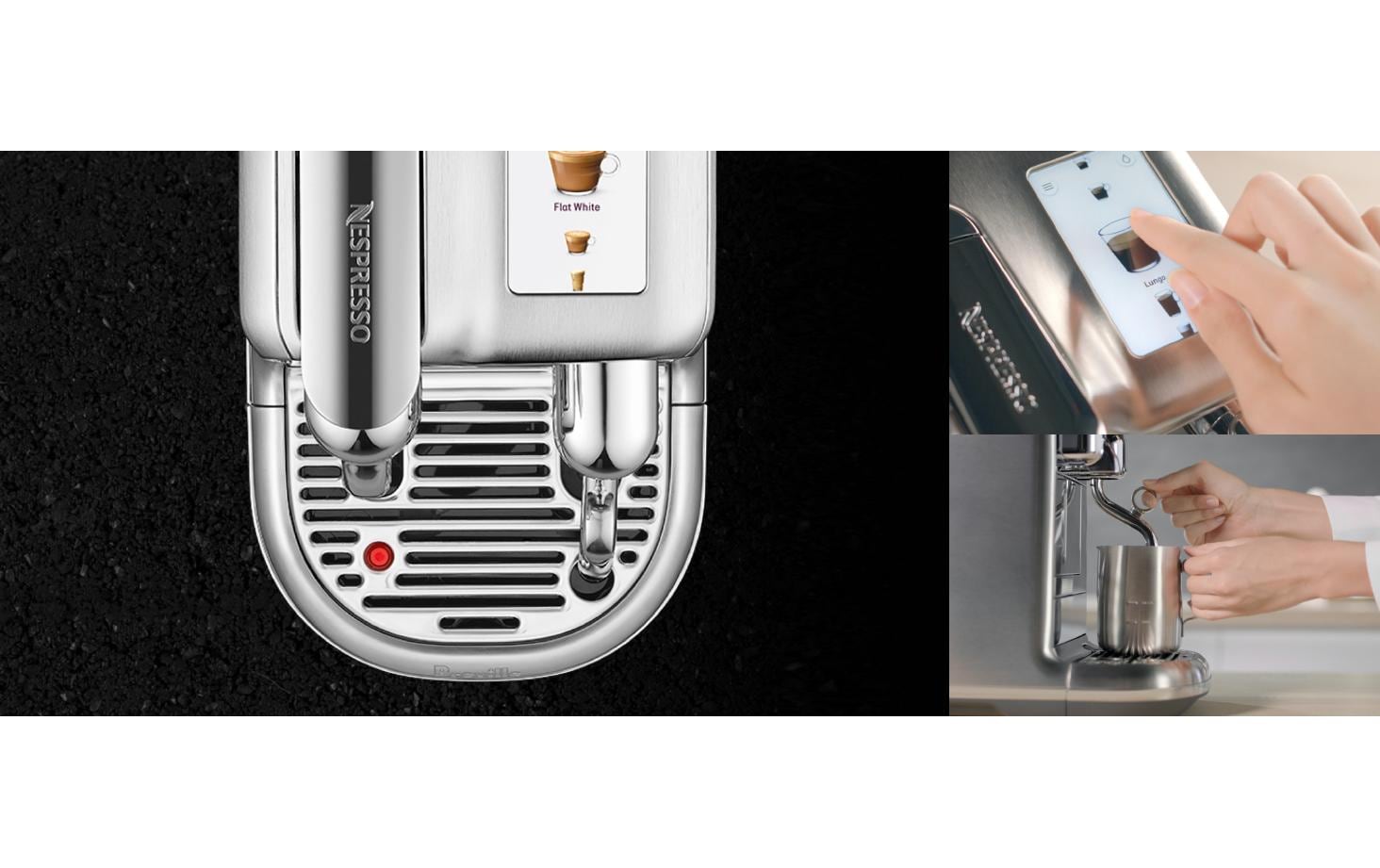 Sage Kaffeemaschine Nespresso Creatista Pro SNE900BSS Silber