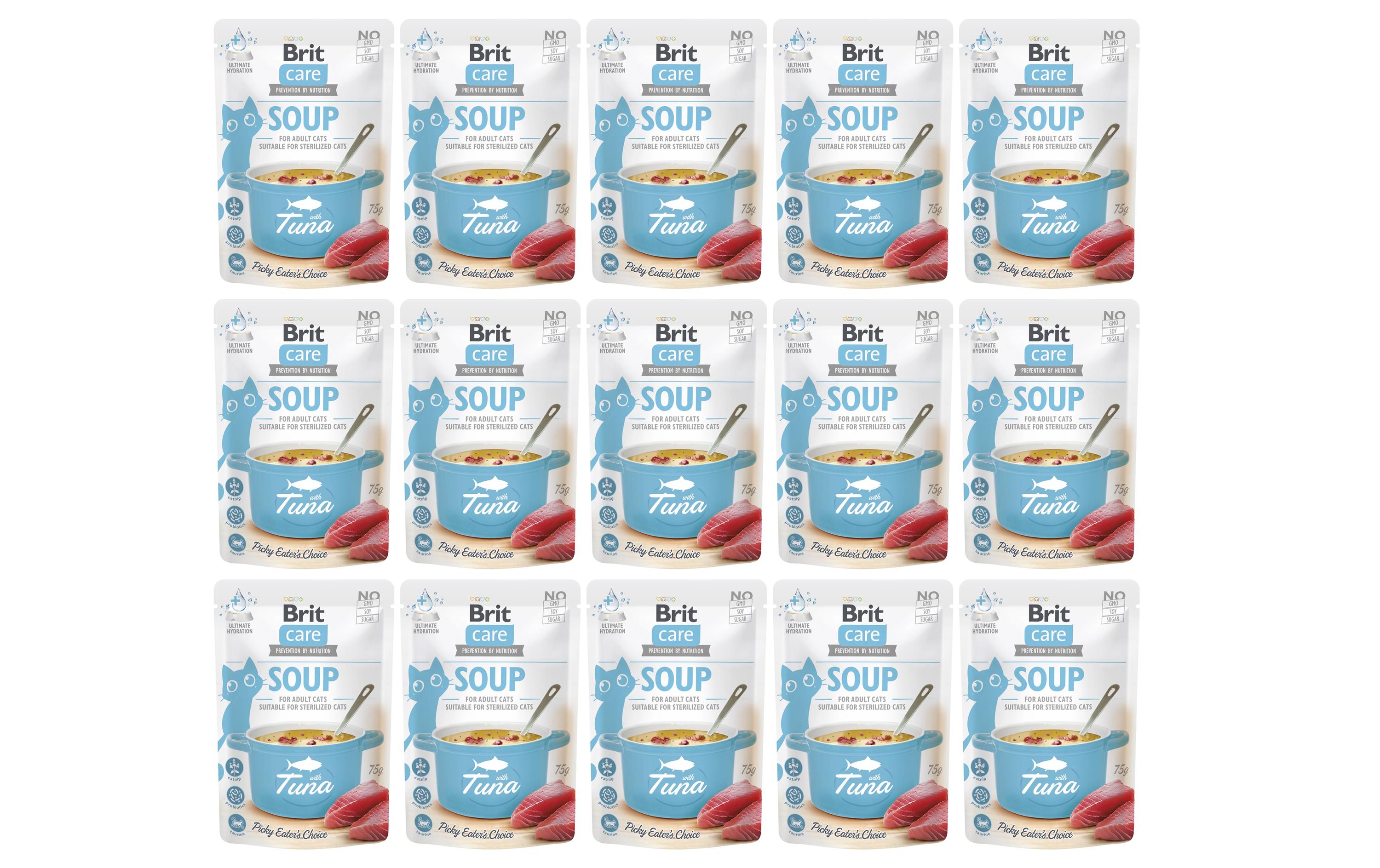 Brit Katzen-Snack Care Cat Soup with Tuna 15 x 75 g